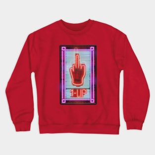 1-UP Middle Finger Neon Sign Crewneck Sweatshirt